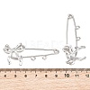 Bowknot 304 Stainless Steel Safety Pins Brooch Findings SA-CBA098D-12B-P-3