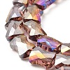 AB Color Plated Transparent Glass Beads Strands EGLA-P051-06A-A14-4