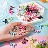 40Pcs 8 Colors Spray Painted Opaque Acrylic Beads MACR-TA0002-66-6