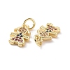 Brass Micro Pave Colorful Cubic Zirconia Charms KK-E068-VF144-3