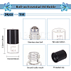 BENECREAT 24Pcs Transparent Glass Roller Ball Bottles with Scal and Plastic Cover DIY-BC0006-46-2