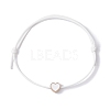 Alloy Enamel Heart Braided Bead Bracelet BJEW-JB09739-01-1