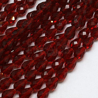 Glass Beads Strands EGLA-E010-5x7mm-06-1