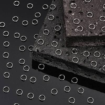 Tarnish Resistant Jewelry Findings Original Color Stainless Steel Split Rings X-STAS-E010-6x1mm-2-1