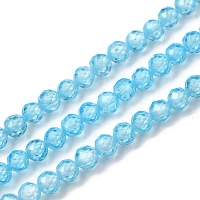 Cubic Zirconia Beads Strands G-G792-47-16C-1