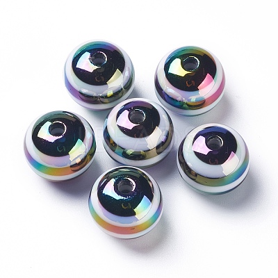 Stripe Resin Beads RESI-B014-01B-05-1