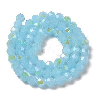 Imitation Jade Glass Beads Strands EGLA-A035-J8mm-L04-1