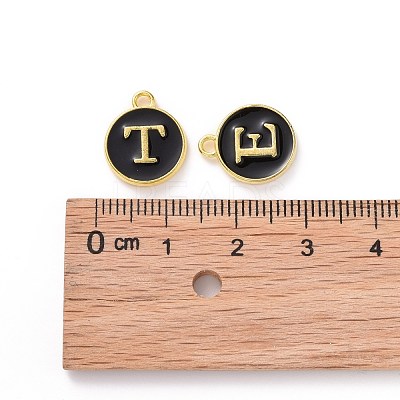 Alloy Enamel Charms ENAM-S118-02-G-1