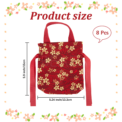 Flower Printed Cloth Drawstring Storage Bags ABAG-WH20010-20D-01-1