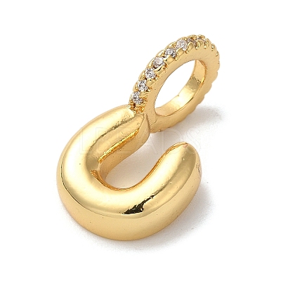 Brass Micro Pave Cubic Zirconia Pendants KK-K345-13U-G-1