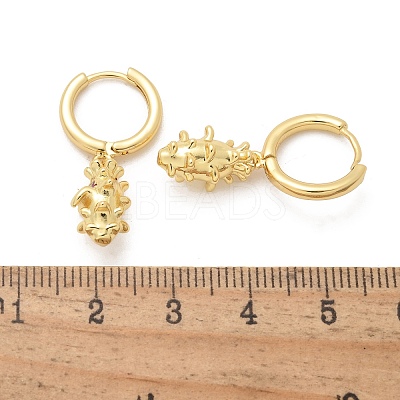 Brass Cubic Zirconia Hoop Earrings EJEW-Q015-01G-1