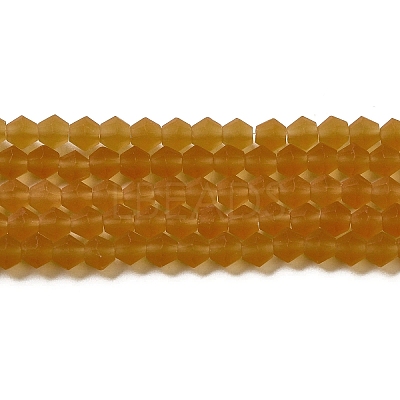 Imitate Austrian Crystal Frosted Glass Beads Strands GLAA-F029-TM4mm-B28-1