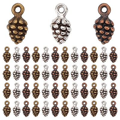 90Pcs 3 Colors Tibetan Style Alloy Pendants FIND-SC0004-52-1