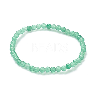 Dyed Natural Jade Beaded Stretch Bracelets BJEW-A117-A-34-1
