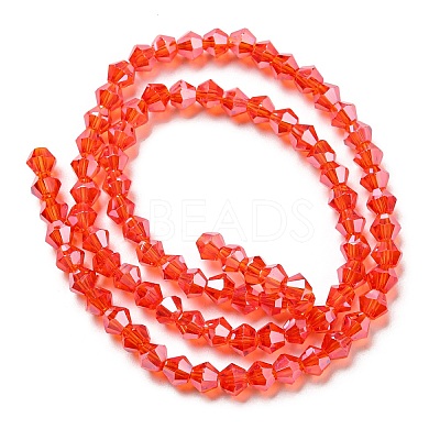 Transparent Electroplate Glass Beads Strands EGLA-A039-T4mm-A14-1