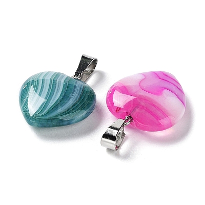 Natural Agate Dyed Pendants G-P511-02A-P-1
