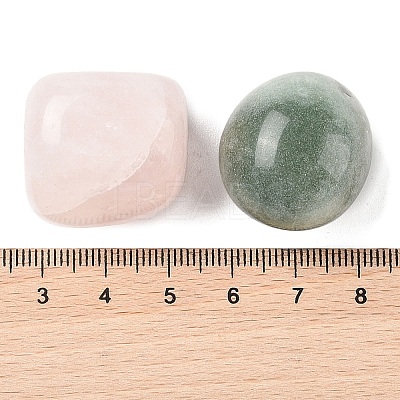 7Pcs Nuggets Chakra Natural & Synthetic Mixed Gemstone Tumbled Polished Stones Collections AJEW-Q152-02-1