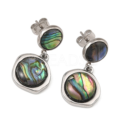 304 Stainless Steel Dangle Stud Earring for Women EJEW-JE07351-1
