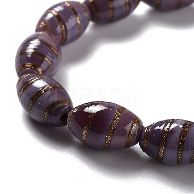 Handmade Gold Sand Lampwork Beads LAMP-F020-35E-1