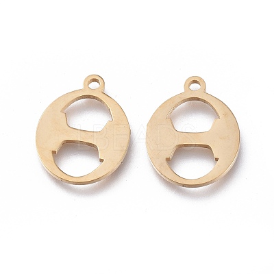 304 Stainless Steel Charms STAS-K215-08G-1