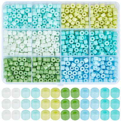 168G 6 Colors Opaque Baking Paint Glass Seed Beads SEED-SP0001-03A-01-1