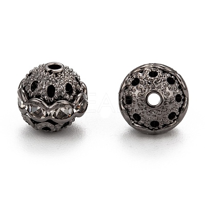 Brass Rhinestone Beads RB-H041-12-1