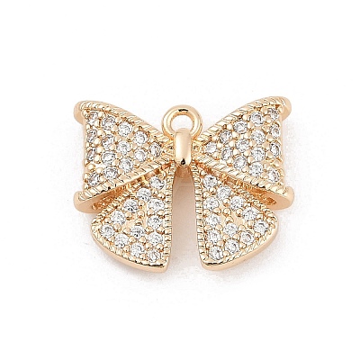 Brass Micro Pave Cubic Zirconia Pendants LS-KK-U051-04G-01-1