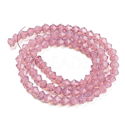 Baking Paint Transparent Glass Beads Strands DGLA-F029-J4mm-04-1