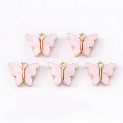 Alloy Acrylic Pendants ENAM-R136-01C-1