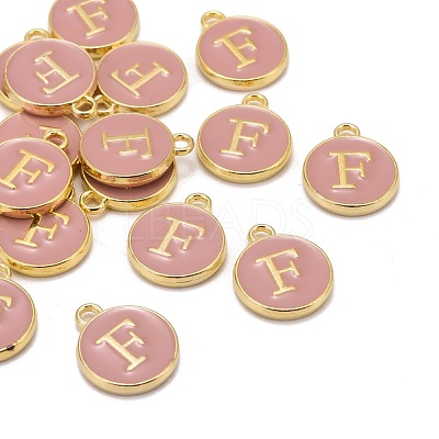 Golden Plated Alloy Enamel Charms ENAM-S118-07F-1