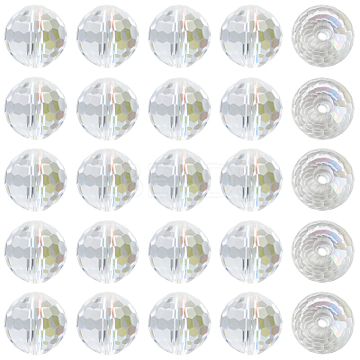 80Pcs AB Color Plated Glass Beads EGLA-PA0001-41A-1