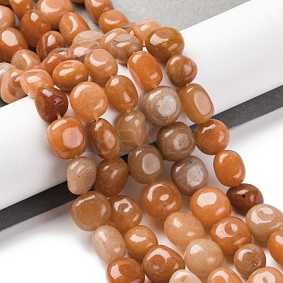 Natural Red Aventurine Beads Strands G-G146-A02-02-1
