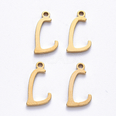 PVD Vacuum Plating 201 Stainless Steel Charms LS-STAS-R105-L-G-1