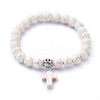 Stretch Charm Bracelets BJEW-JB05234-04-1