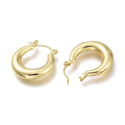 Brass Hoop Earrings LS-EJEW-H104-21G-1