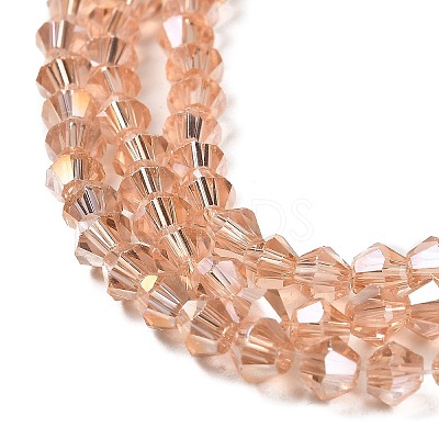 Transparent Electroplate Glass Beads Strands EGLA-A039-T3mm-B15-1