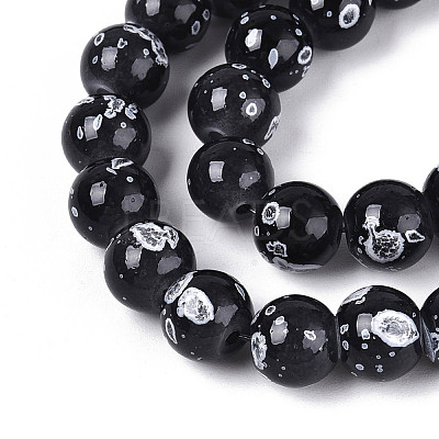 Baking Paint Glass Beads X1-DGLA-N015-8mm-10-1