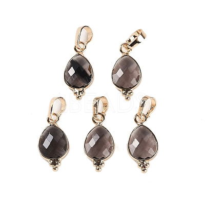 Natural Smoky Quartz Faceted Pendans KK-L218-004G-05-1