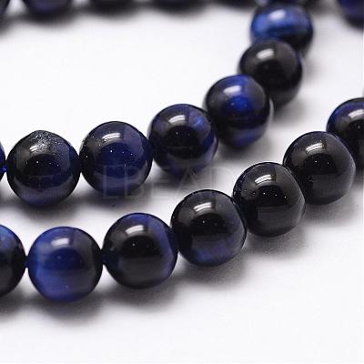 Natural Tiger Eye Bead Strands G-D840-54-8mm-02-1