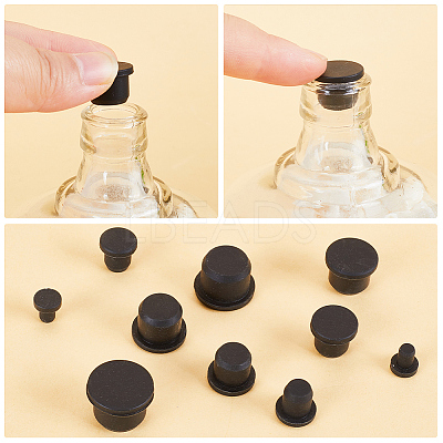 40Pcs 5 Style Silicone Hole Plugs AJEW-GF0008-05A-1