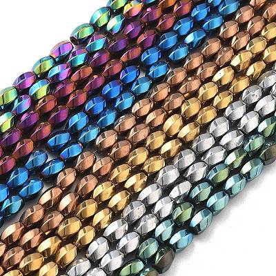 Electroplated Synthetic Magnetic Hematite Beads Strands G-P545-G01-02-1