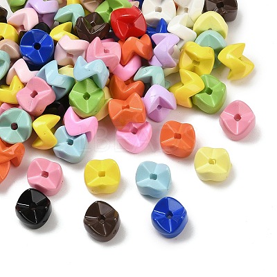 Opaque Acrylic Beads OACR-H058-09-1