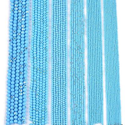 Electroplate Opaque Solid Color Glass Beads Strands LS-EGLA-A044-P8mm-L08-1