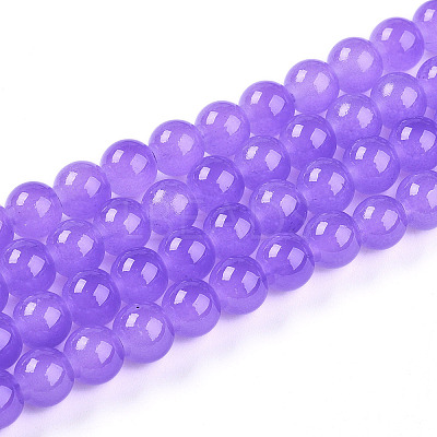 Baking Paint Imitation Jade Glass Round Bead Strands DGLA-Q021-8mm-44-1