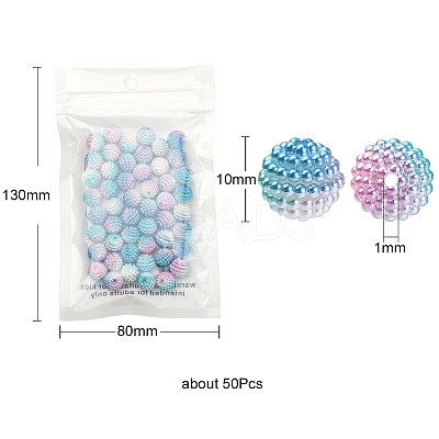 50Pcs Imitation Pearl Acrylic Beads OACR-YW0001-11H-1