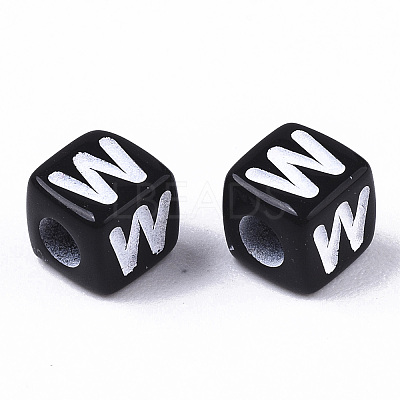 Opaque Acrylic Beads LS-SACR-N002-01W-1