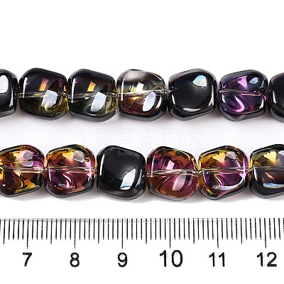 Electroplate Glass Beads Strands EGLA-N012-07Y-1