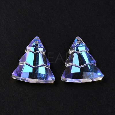 Glass Rhinestone Pendants RGLA-O002-A01-001SI-1