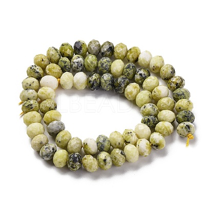 Natural Yellow Turquoise(Jasper) Beads Strands G-K380-A47-01-1