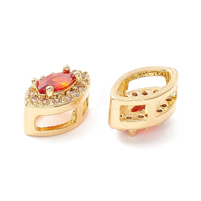 Rack Plating Brass Micro Pave Cubic Zirconia Beads KK-D073-02G-04-NR-1